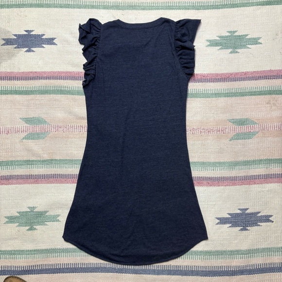 Chaser Brand Women’s XS Mini Ruffled Sleeve Navy Blue Dress NWT Rayon Blend Soft - Picture 6 of 6
